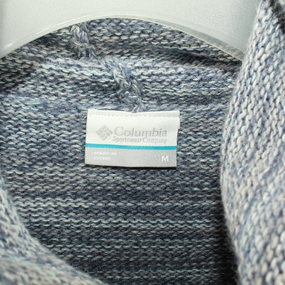 Columbia Blue Striped Ribbed Knit Turtleneck Pullover Sweater Size M - Picture 5 of 11